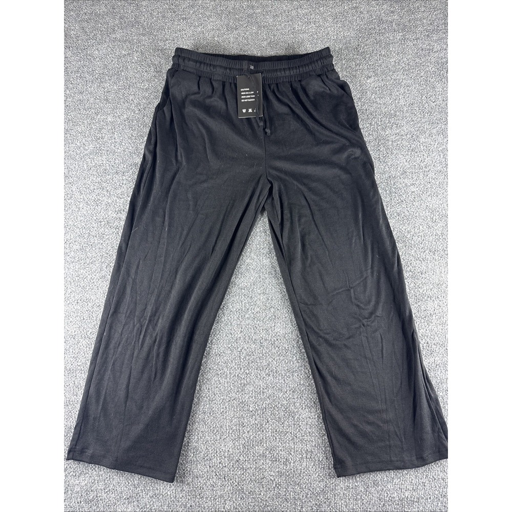 Neer Women's Size XL Black Yoga Sweatpants Drawstring Lounge Pants NWT